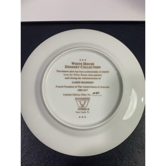 WHITE HOUSE Dessert Plate Woodmere China ***LIMITED EDITION NUMBERED WITH COA*** - Picture 6 of 6